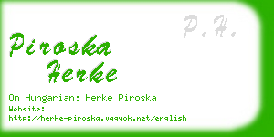 piroska herke business card